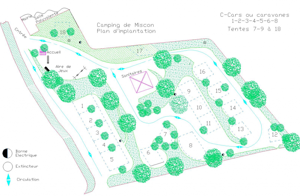 18 emplacements, camping miscon, diois 